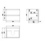 Grade A1 - 600mm Dark Grey Wall Hung Vanity Unit with Basin - Pendle