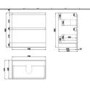 Grade A1 - 800mm White Freestanding Vanity Unit with Basin - Pendle