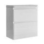 800mm White Freestanding Vanity Unit with Basin - Pendle