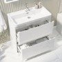 800mm White Freestanding Vanity Unit with Basin - Pendle