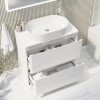 800mm White Freestanding Countertop Vanity Unit with Basin - Pendle