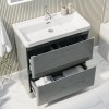 Grade A1 - 800mm Light Grey Freestanding Vanity Unit with Basin - Pendle