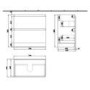 800mm Dark Grey Freestanding Vanity Unit with Basin - Pendle