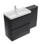 1300mm Dark Grey Toilet and Sink Unit with Back to Wall Toilet - Pendle