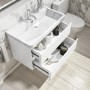 Grade A1 - 800mm White Wall Hung Vanity Unit with Basin - Pendle