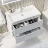 800mm White Wall Hung Vanity Unit with Basin - Pendle