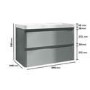 800mm Light Grey Wall Hung Vanity Unit with Basin - Pendle