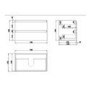 800mm Dark Grey Wall Hung Countertop Vanity Unit with Basin - Pendle 