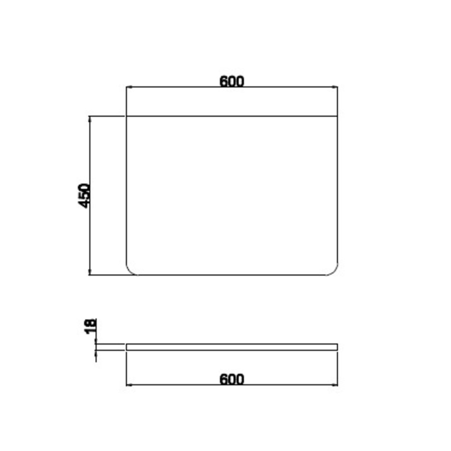 600mm White Freestanding Countertop Vanity Unit with Basin - Pendle
