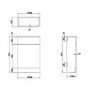 500mm White Back to Wall Unit with Round Toilet - Pendle