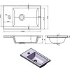 Grade A2 - 460mm White Cloakroom Freestanding Vanity Unit with Basin - Sion