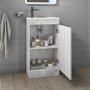 460mm Concrete Effect Cloakroom Freestanding Vanity Unit with Basin - Sion