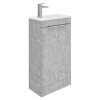 460mm Concrete Effect Cloakroom Freestanding Vanity Unit with Basin - Sion