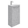 460mm Concrete Effect Cloakroom Freestanding Vanity Unit with Basin - Sion