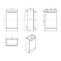 460mm Concrete Effect Cloakroom Freestanding Vanity Unit with Basin - Sion