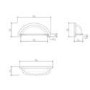 650mm White Traditional Freestanding Vanity Unit with Wood Effect Top and Black Handles - Kentmere