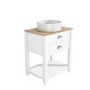 Grade A2 - 650mm White Traditional Freestanding Vanity Unit with Basin and Chrome Handles- Kentmere
