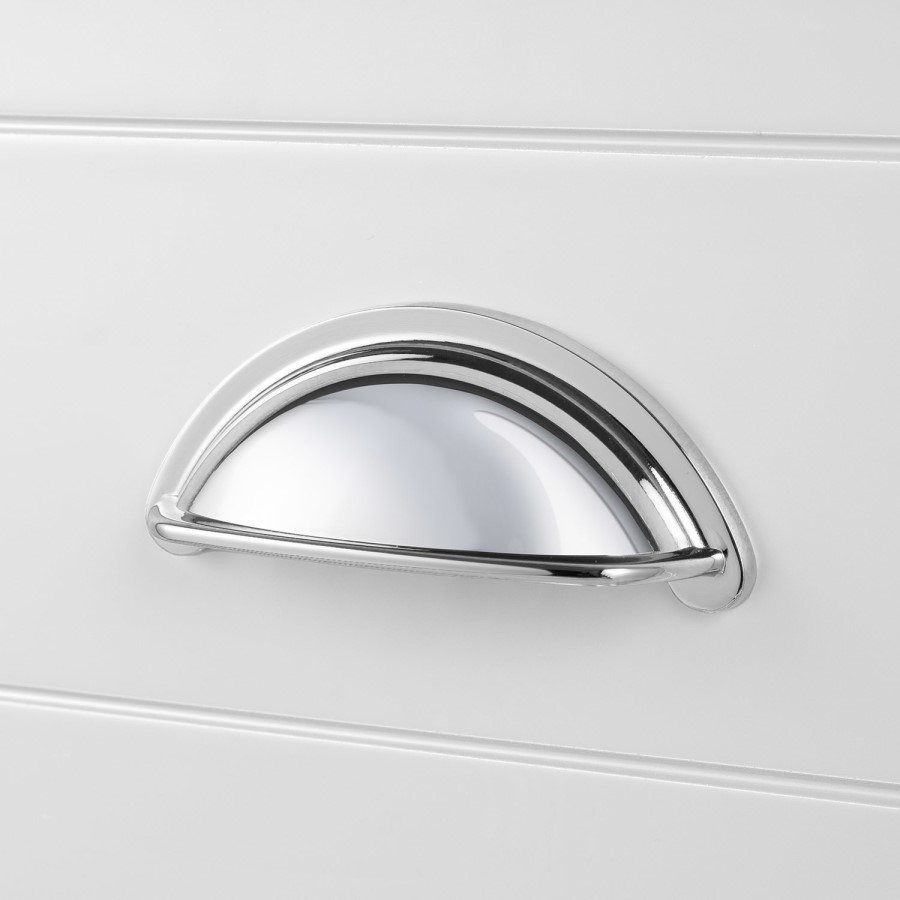 Grade A2 - 650mm White Traditional Freestanding Vanity Unit with Basin and Chrome Handles- Kentmere