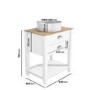 Grade A2 - 650mm White Traditional Freestanding Vanity Unit with Basin and Chrome Handles- Kentmere