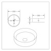 650mm Beige Traditional Freestanding Vanity Unit with Basin and Black Handles - Kentmere