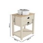 650mm Beige Traditional Freestanding Vanity Unit with Basin and Black Handles - Kentmere