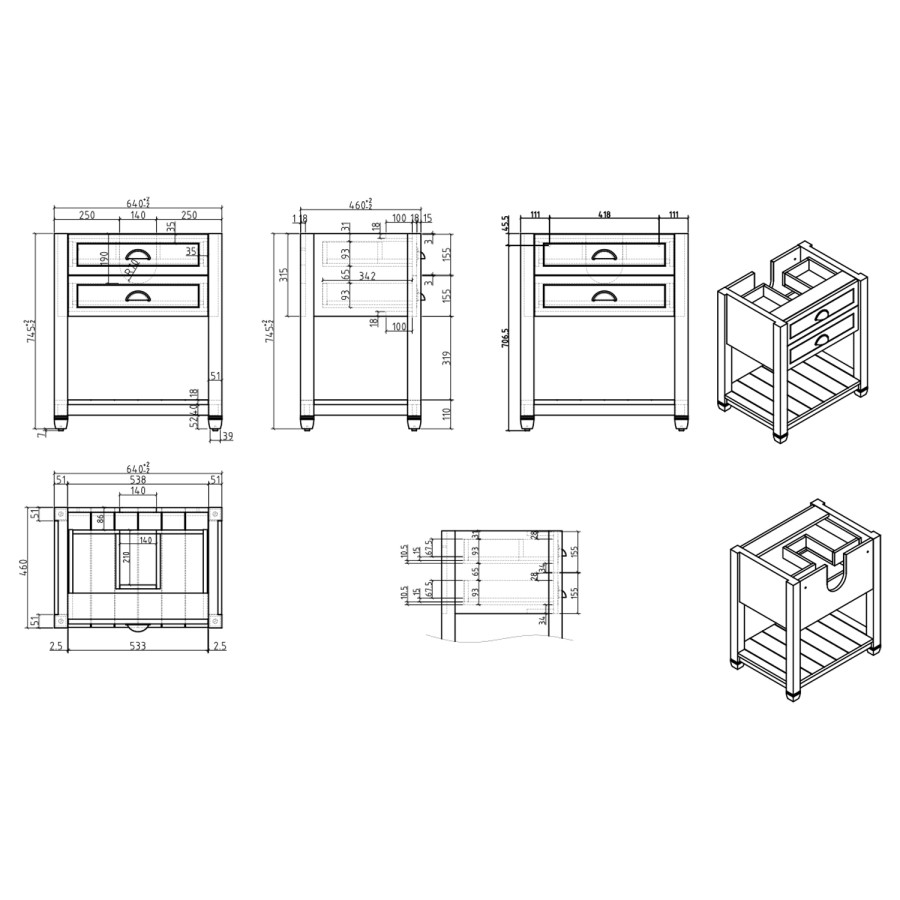 650mm Green Traditional Freestanding Vanity Unit with Matt White Top and Chrome Handles - Kentmere