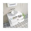 850mm White Traditional Freestanding Vanity Unit with Basin and Chrome Handles - Kentmere