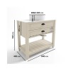 850mm Beige Traditional Freestanding Vanity Unit with Basin and Black Handles - Kentmere