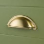 850mm Green Traditional Freestanding Vanity Unit with Basin and Brass Handles - Kentmere