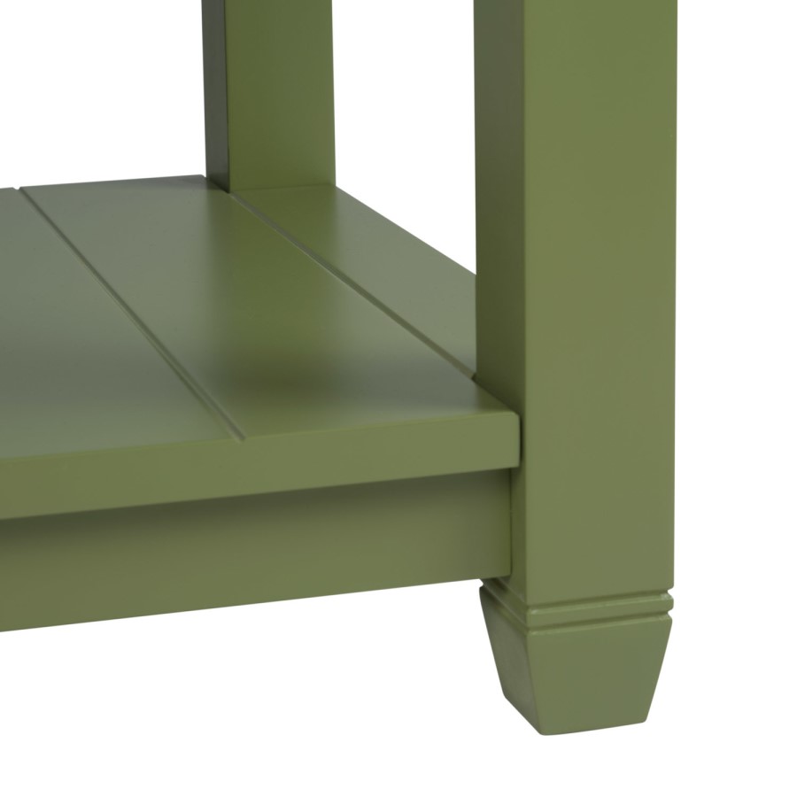 850mm Green Traditional Freestanding Vanity Unit with Basin and Brass Handles - Kentmere