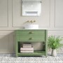 850mm Green Traditional Freestanding Vanity Unit with Basin and Brass Handles - Kentmere