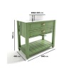 850mm Green Traditional Freestanding Vanity Unit with Basin and Brass Handles - Kentmere