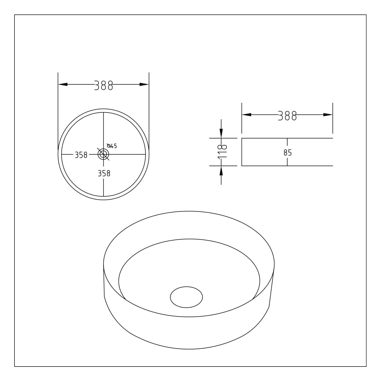 850mm Green Traditional Freestanding Vanity Unit with Wood Effect Top and Black Handles