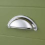 850mm Green Traditional Freestanding Vanity Unit with Wood Effect Top and Chrome Handles - Kentmere