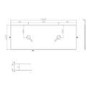 1250mm White Traditional Freestanding Vanity Unit with Black Handles - Kentmere
