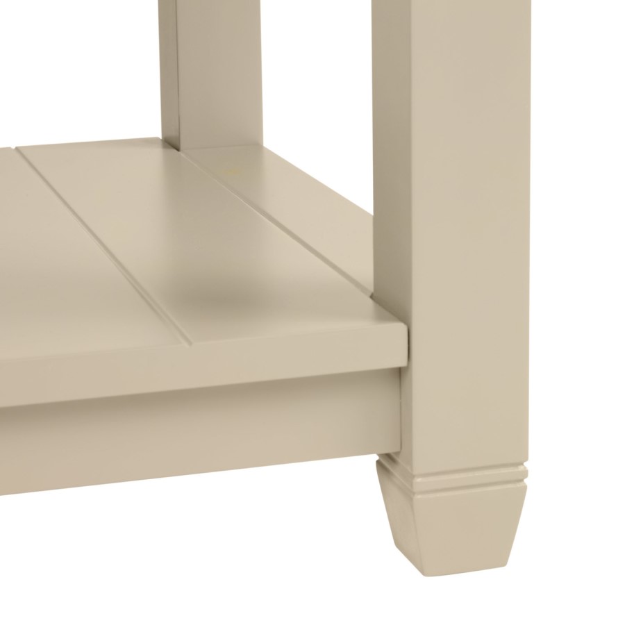 1250mm Beige Traditional Freestanding Vanity Unit with Wood Effect Top and Chrome Handles  - Kentmere