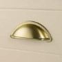1250mm Beige Traditional Freestanding Vanity Unit with Brass Handles - Kentmere