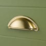 1250mm Green Traditional Freestanding Vanity Unit with Basins and Brass Handles - Kentmere