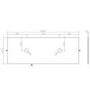 1250mm Green Traditional Freestanding Vanity Unit with Basins and Brass Handles - Kentmere