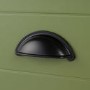 1250mm Green Traditional Freestanding Vanity Unit with Wood Effect Top and Black Handles - Kentmere