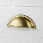 2 Brushed Brass Cup Handles - Kentmere 