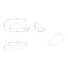 4 Chrome Cup Handles - Kentmere 