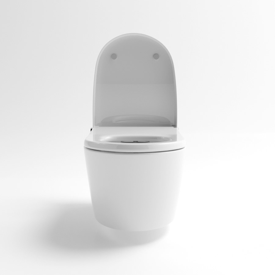 Wall Hung Smart Bidet Japanese Toilet & 1160mm Frame Cistern and Chrome Pneumatic Flush Plate - Purificare