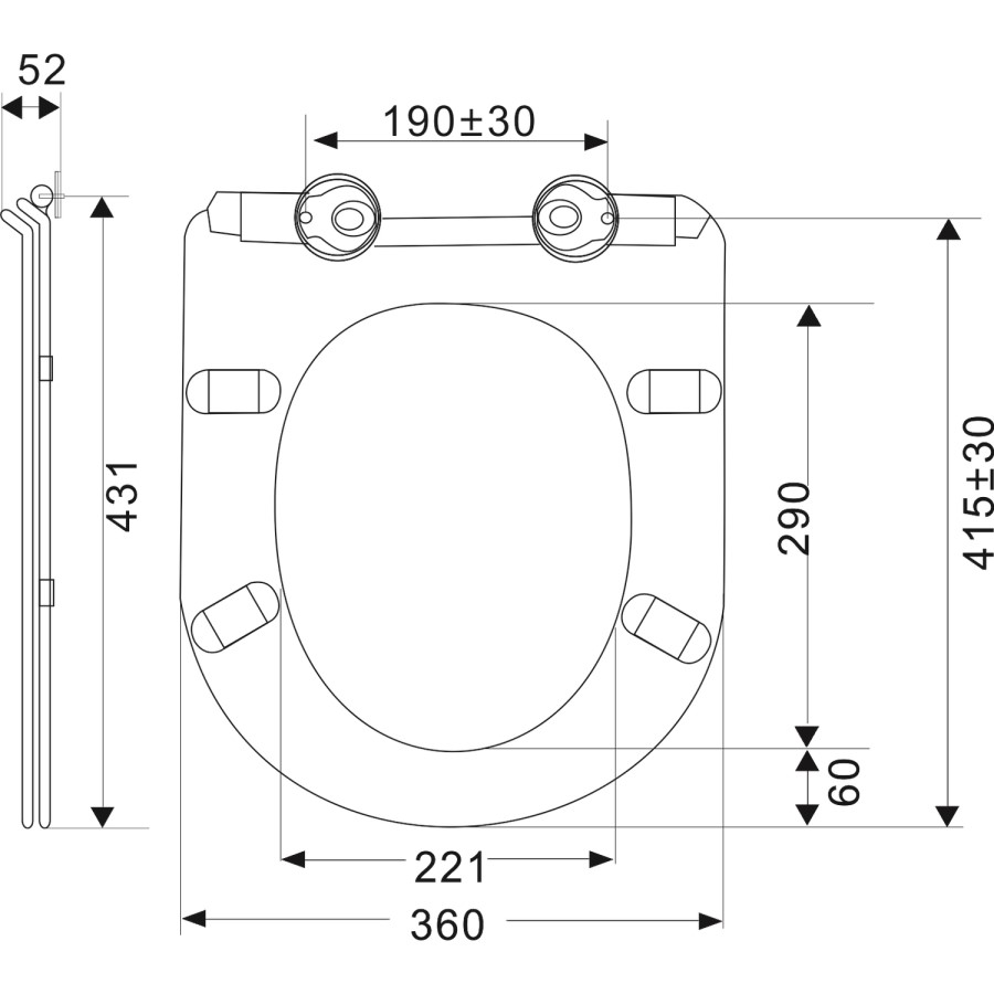 Wall Hung Rimless Toilet with Soft Close Seat, Brushed Brass Pneumatic Flush Plate, 820mm Frame & Cistern – Newport