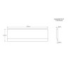 1700mm Acrylic Bath Front Panel - Ledbury