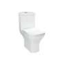 Cloakroom Suite with Wood Effect Freestanding Vanity Unit Chrome Handle and Corner Close Coupled Toilet - Virgo