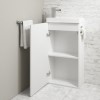 430mm White Cloakroom Freestanding Vanity Unit with Basin and Chrome Handle - Virgo&#160;
