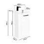 Cloakroom Suite with White Freestanding Vanity Unit Black Handle and Corner Close Coupled Toilet - Virgo