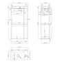 Cloakroom Suite with White Freestanding Vanity Unit Black Handle and Corner Close Coupled Toilet - Virgo