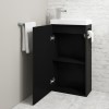 430mm Black Cloakroom Freestanding Vanity Unit with Basin and Chrome Handle - Virgo &#160;